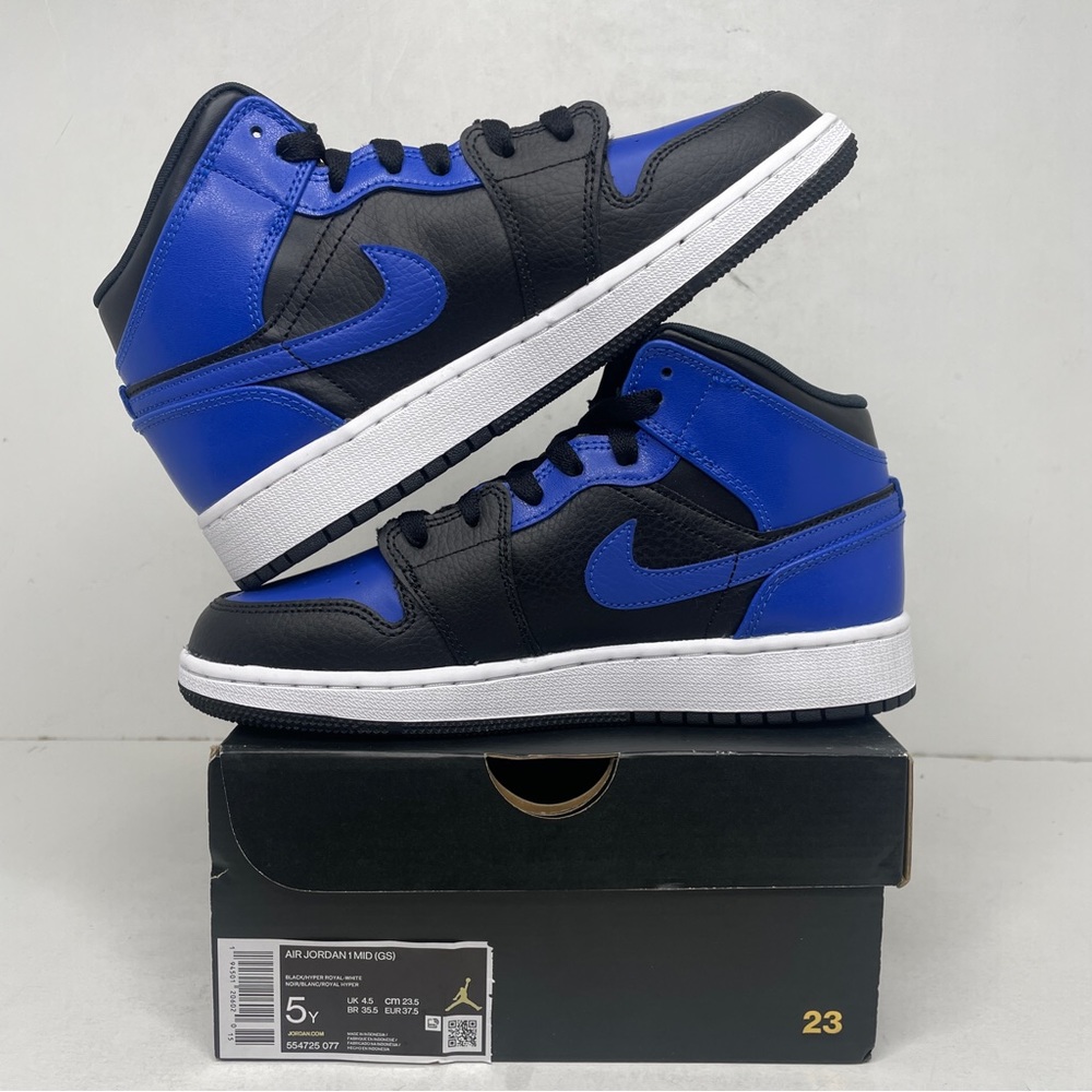 Nike Air Jordan 1 Retro Mid GS “Hyper Royal” 2022 - Picture 3 of 4